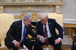 Trump meeting Netanyahu at the White House