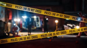 Crime scene sign 