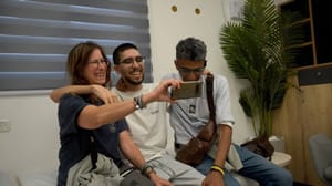 Evyatar David with his parents