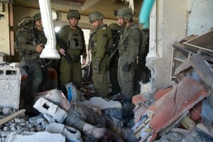 IDF shares new image with IDF commanders Yaron Finkelman, Barak Hiram, and Oded Basyuk standing above Sinwar