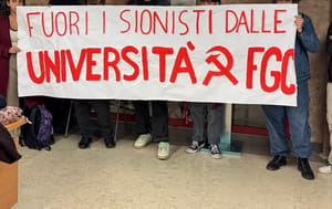 "Out with the Zionists from the university."