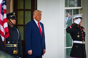 US President Donald Trump welcomes Israeli prime Minister Benjamin Netanyahu at the White House in Washington D.C., April 7, 2025. 