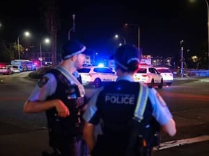 Police at the scene