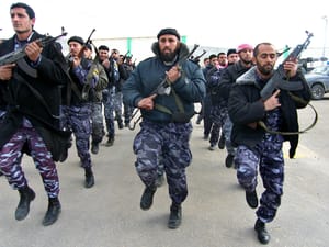 Hamas fighters training