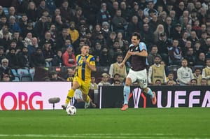 The UEFA Europa League match between Maccabi Tel Aviv and Aston Villa at Villa Park Stadium in Birmingham, England, November 6, 2025, played with no Israeli fans.