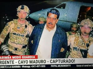 Former Venezuelan President Maduro in American hands.