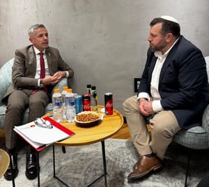 Minister Eliyahu with Ambassador Sadiku.