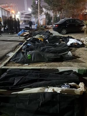 Bodies on the streets of Iran