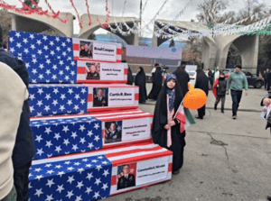 Iran Displays Mock Coffins Featuring U.S. CENTCOM Commander