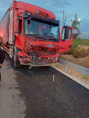 Scene of ramming terror attack at Tozmet Tapuah, Feb 23, 2026