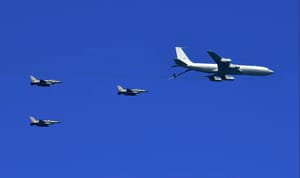 Refuelling fleet from the U.S. lands in Israel