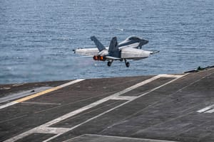 US jet takes off to strike Iran, Feb 28, 2026