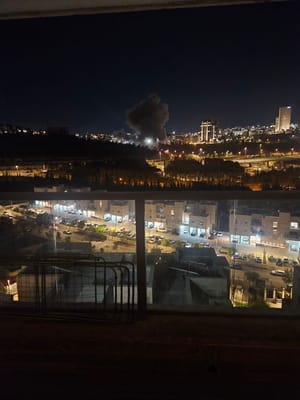 Iranian missile hits moving car
