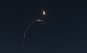 Missile interceptors over Israel from Iran