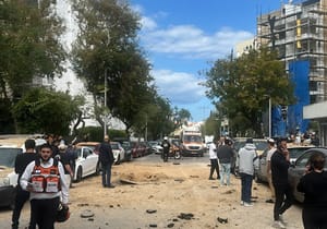 Site of cluster munition impact
