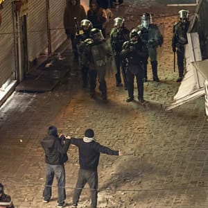 Basij vs Iranian protesters