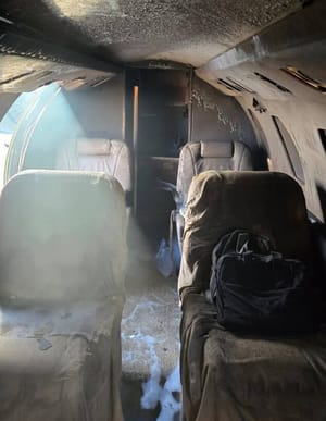 Shrapnel damaging planes as Ben Gurion