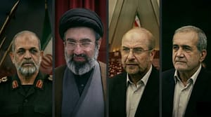 Pezeshkian, Qalibaf, Khamenei