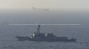 US warships in the Strait of Hormuz