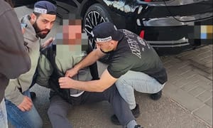 Police arresting terror suspect