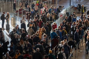 Busy aircraft terminal (Illustrative)