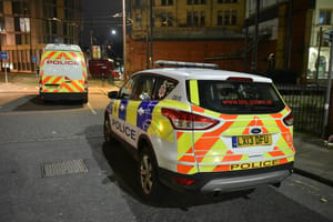 UK police vehicle seen in Manchester