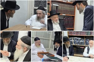 MK Gafni with members of the Moetzet Gedolie HaTorah