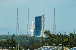 Long March-5 rocket carrying Chang'e-6 lunar probe blasts off from Wenchang Space Launch Site, Hainan, China, May 3, 2024.