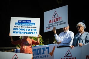 A 2025 protest in support of sovereignty, Jerusalem.
