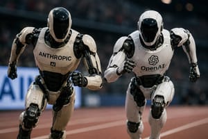 Anthropic and OpenAI are off to the races. Illustration.