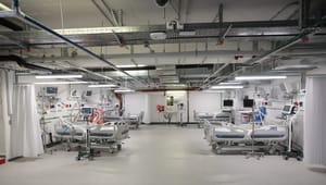 A garage hospital. Illustration.