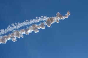 Interceptor missile near Israel-Lebanon border, June 1, 2026