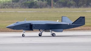 highly advanced MQ-28 Ghost Bat autonomous combat aircraft