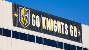 A banner supporting the Golden Knights.