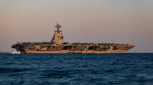 American warship