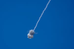 Iron Dome intecrepts rocket from Lebanon, June 8, 2026