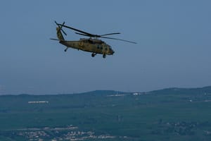 IDF helicopter flies near Lebanon border