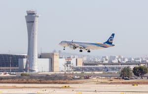 Arkia flight lands at Ben Gurion
