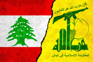 Lebanese, Hezbollah flags