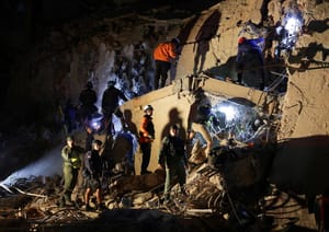 Rescue teams searching for survivors after the Venezuela earthquake 