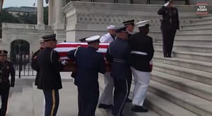 Lindsey Graham's casket arrives ahead of funeral