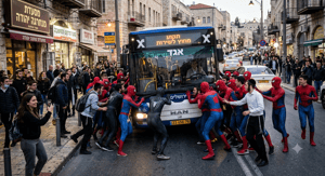 Spidermen in Jerusalem