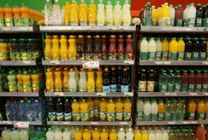 Swet drinks on an Israeli supermarket shelf