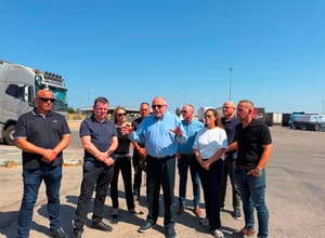 Liberman at Kerem Shalom crossing