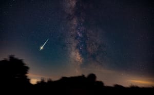 Meteors light up the sky