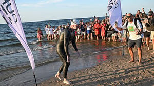 Swimmer Bartłomiej Kubkowski On the Coast of Poland