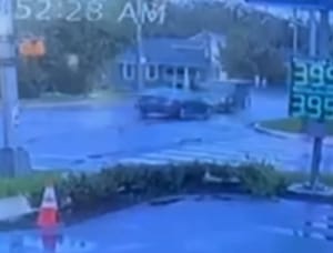 Moment of the crash