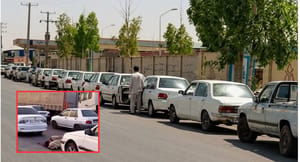 Drivers wait hours at gas stations in Tehran