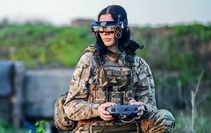 Ukrainian female drone operator