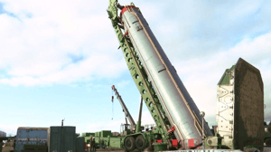 The Avangard hypersonic missile system during testing